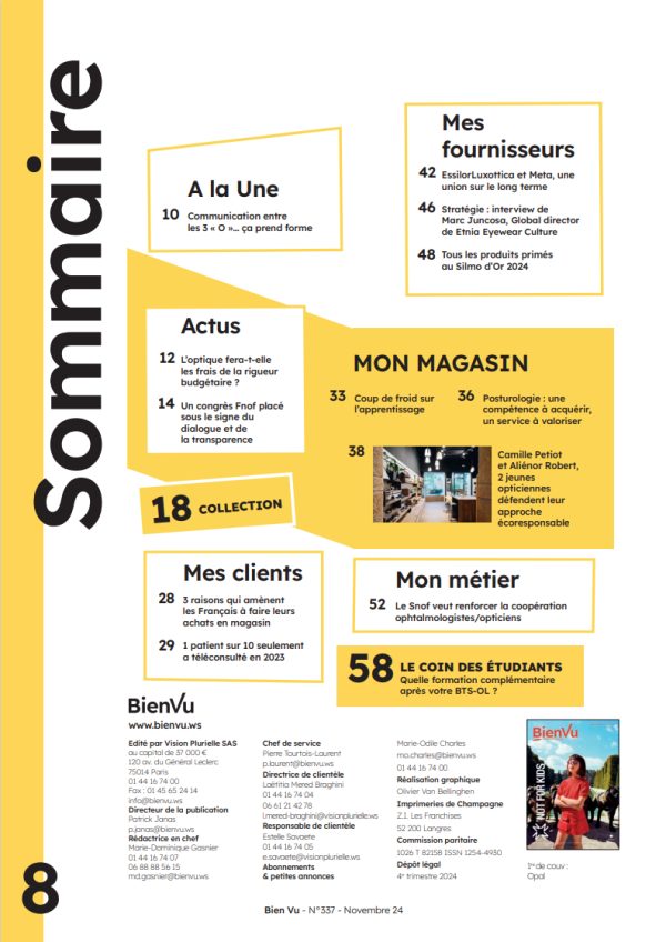 Bien Vu N°337 - Novembre 2024 - Sommaire